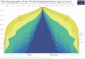 Global Population Pyramid 1950 to 2100