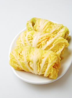 Wrapped kimchi