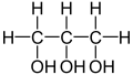 Chemical structure of Glycerol