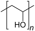 Structural formula of Polyvinyl Alcohol